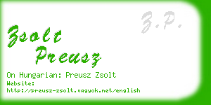 zsolt preusz business card